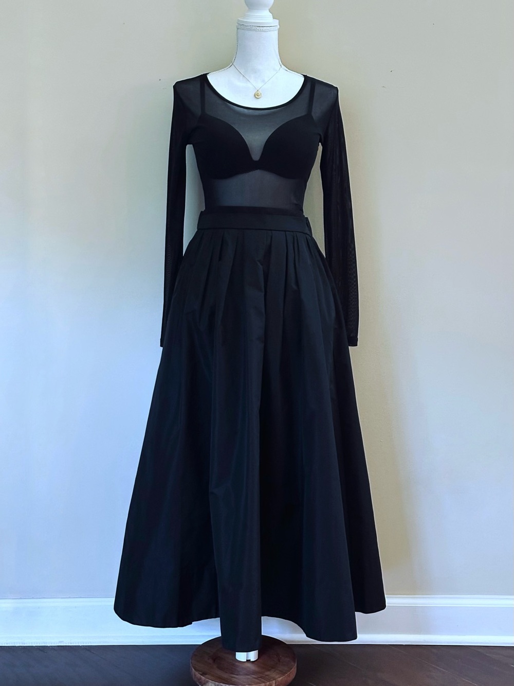 NWT Maje Black Long Skirt Size 36 (length 42.52”)